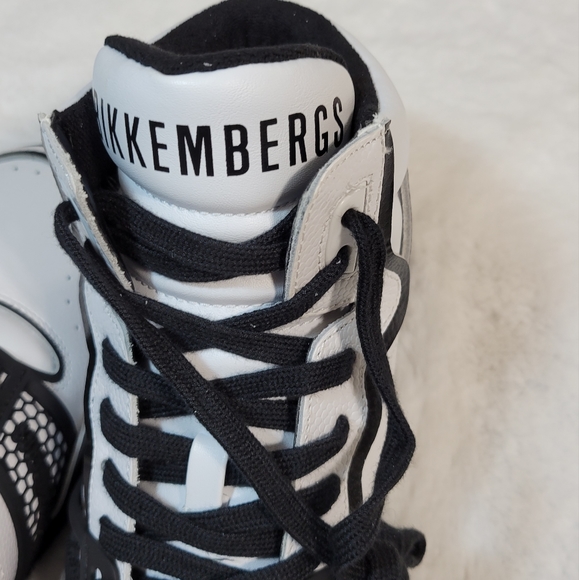 BNIB BIKKEMBERGS SIGGER HIGH-TOP LACE-UP MEN'S SNEAKERS US 9.5 - Picture 6 of 17